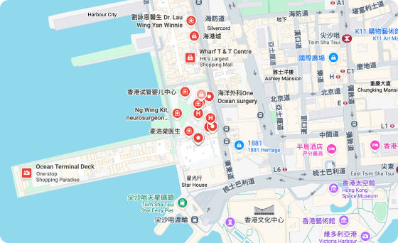榛怡醫務中心地圖